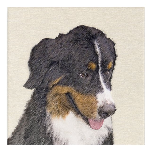 Bernese Mountain Dog Painting - Original Dog Art (Front)
