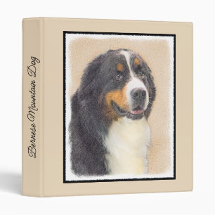 Bernese Mountain Dog Painting - Original Dog Art 3 Ring Binder