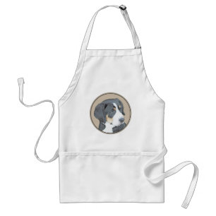 Bernese Mountain Dog Painting - Original Dog Art Adult Apron