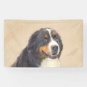 Bernese Mountain Dog Painting - Original Dog Art Banner