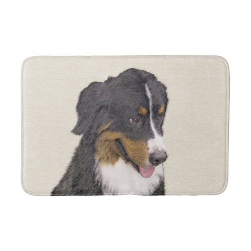 Bernese Mountain Dog Painting _ Original Dog Art Bath Mat