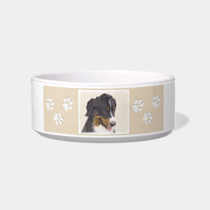 Bernese Mountain Dog Painting - Original Dog Art Bowl