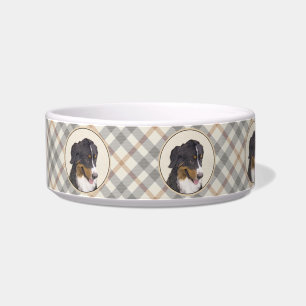 Bernese Mountain Dog Painting - Original Dog Art Bowl