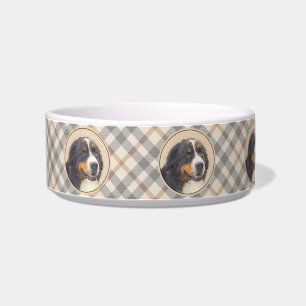 Bernese Mountain Dog Painting - Original Dog Art Bowl
