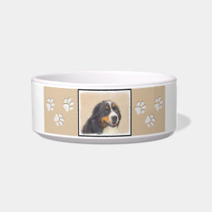 Bernese Mountain Dog Painting - Original Dog Art Bowl