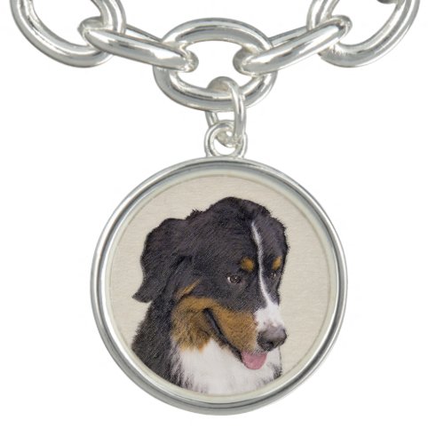 Bernese Mountain Dog Painting _ Original Dog Art Bracelet