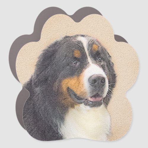 Bernese Mountain Dog Painting _ Original Dog Art Car Magnet