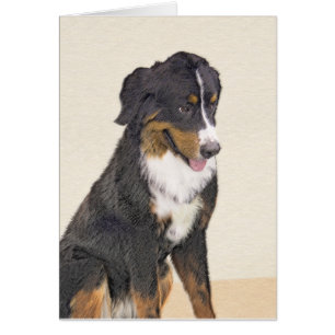 Bernese Mountain Dog Painting - Original Dog Art Cards