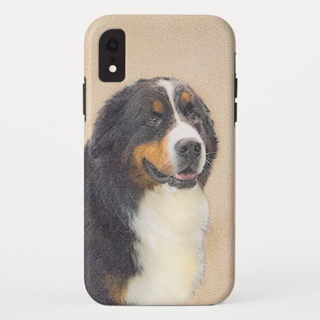Bernese Mountain Dog Painting - Original Dog Art Case-Mate iPhone Case (Back)