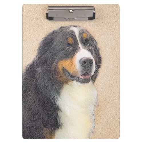 Bernese Mountain Dog Painting _ Original Dog Art Clipboard