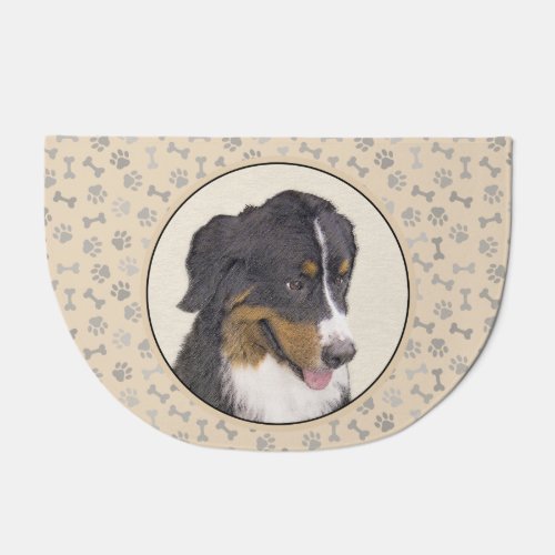 Bernese Mountain Dog Painting _ Original Dog Art Doormat