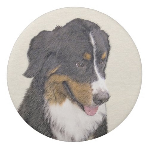 Bernese Mountain Dog Painting _ Original Dog Art Eraser