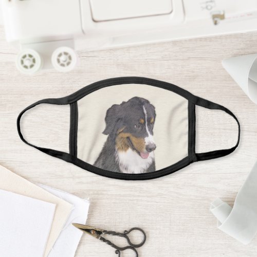 Bernese Mountain Dog Painting _ Original Dog Art Face Mask