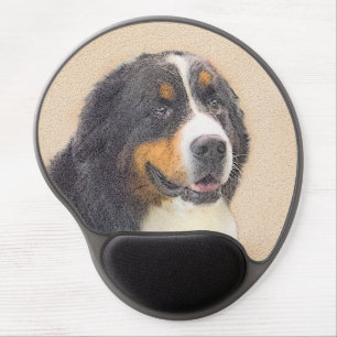 Bernese Mountain Dog Painting - Original Dog Art Gel Mouse Pad