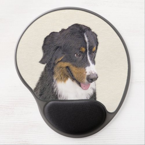 Bernese Mountain Dog Painting _ Original Dog Art Gel Mouse Pad