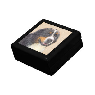 Bernese Mountain Dog Painting - Original Dog Art Gift Box