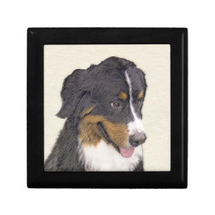 Bernese Mountain Dog Painting - Original Dog Art Gift Box