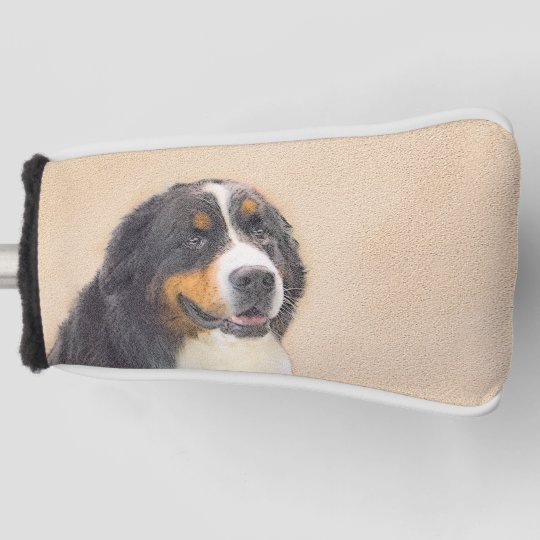 Bernese Mountain Dog Painting Original Dog Art Golf Head Cover