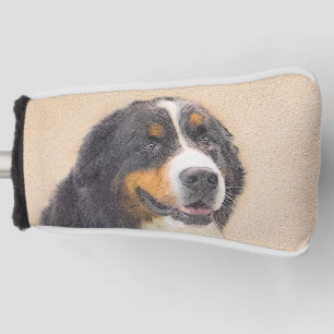 Bernese Mountain Dog Painting - Original Dog Art Golf Head Cover