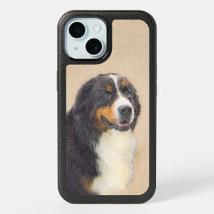 Bernese Mountain Dog Painting - Original Dog Art iPhone 15 Case