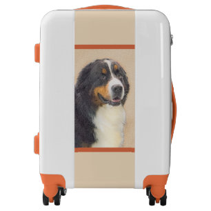 Bernese Mountain Dog Painting - Original Dog Art Luggage