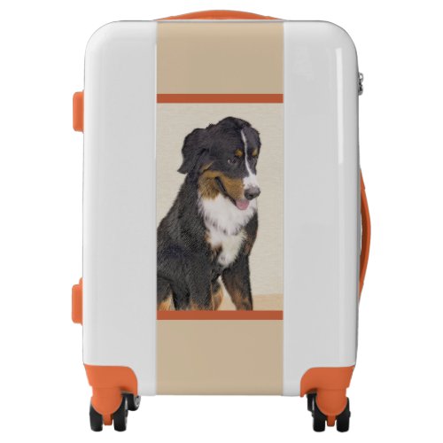 Bernese Mountain Dog Painting _ Original Dog Art Luggage