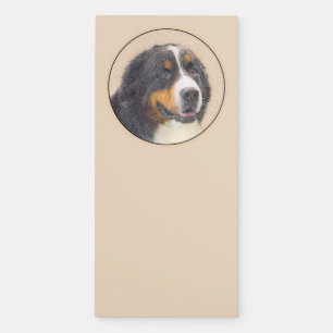Bernese Mountain Dog Painting - Original Dog Art Magnetic Notepad