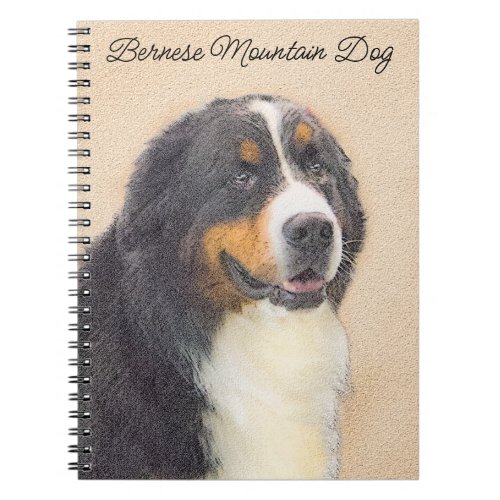 Bernese Mountain Dog Painting _ Original Dog Art Notebook