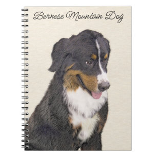 Bernese Mountain Dog Painting - Original Dog Art Notebook