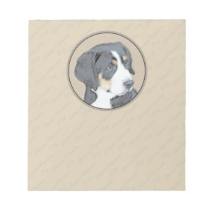 Bernese Mountain Dog Painting - Original Dog Art Notepad
