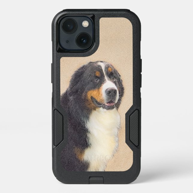 Bernese Mountain Dog Painting - Original Dog Art Otterbox iPhone Case (Back)