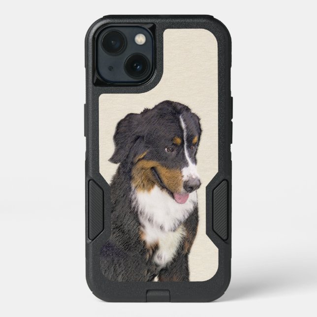Bernese Mountain Dog Painting - Original Dog Art Otterbox iPhone Case (Back)