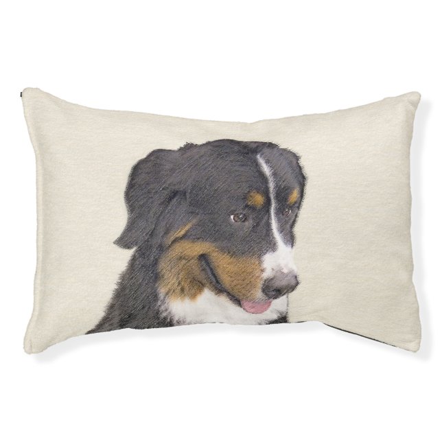 Bernese Mountain Dog Painting - Original Dog Art Pet Bed (Front)