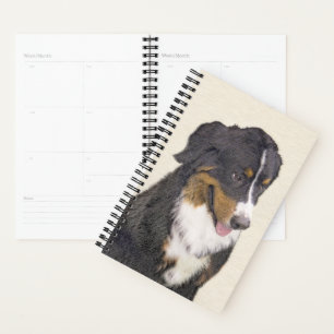 Bernese Mountain Dog Painting - Original Dog Art Planner