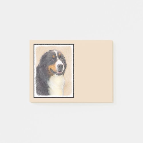 Bernese Mountain Dog Painting _ Original Dog Art Post_it Notes