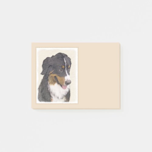 Bernese Mountain Dog Painting _ Original Dog Art Post_it Notes