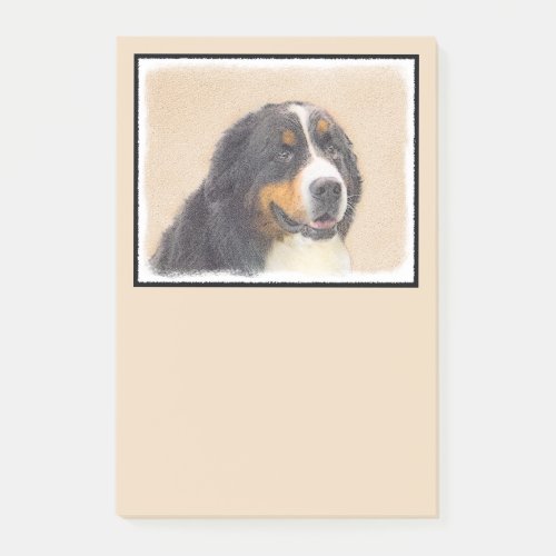 Bernese Mountain Dog Painting _ Original Dog Art Post_it Notes