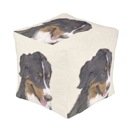 Bernese Mountain Dog Painting _ Original Dog Art Pouf