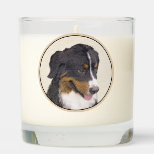 Bernese Mountain Dog Painting - Original Dog Art Scented Candle
