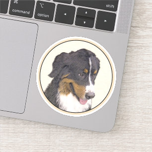 Bernese Mountain Dog Painting - Original Dog Art Sticker