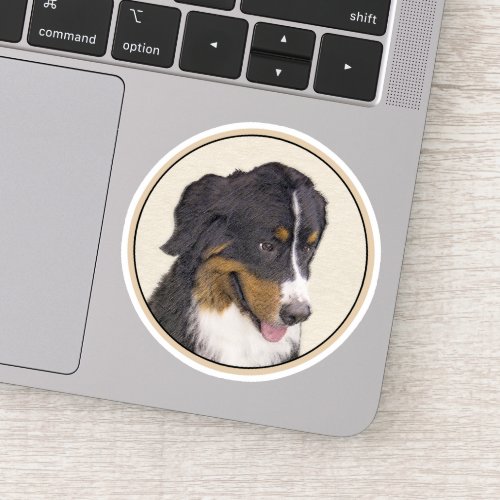 Bernese Mountain Dog Painting _ Original Dog Art Sticker