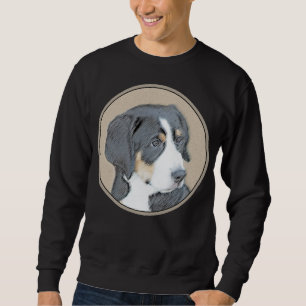 Bernese Mountain Dog Painting - Original Dog Art Sweatshirt