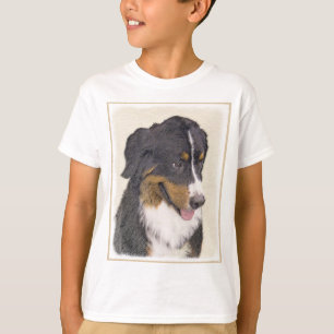 Bernese Mountain Dog Painting - Original Dog Art T-Shirt