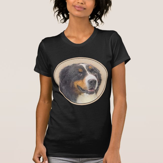 Bernese Mountain Dog Painting - Original Dog Art T-Shirt (Front)