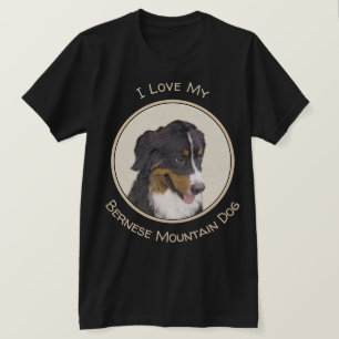 Bernese Mountain Dog Painting - Original Dog Art T-Shirt