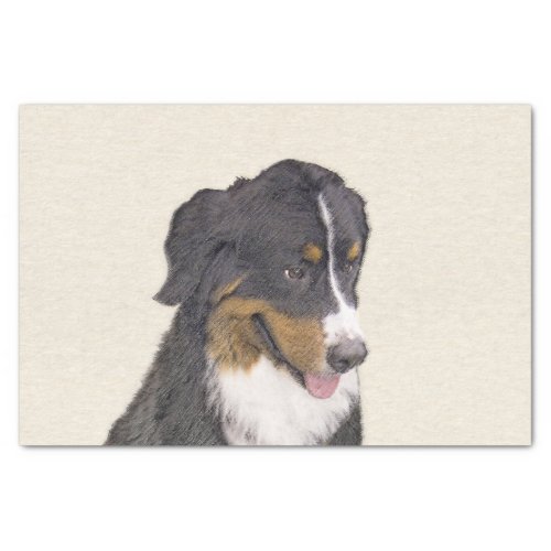Bernese Mountain Dog Painting _ Original Dog Art Tissue Paper