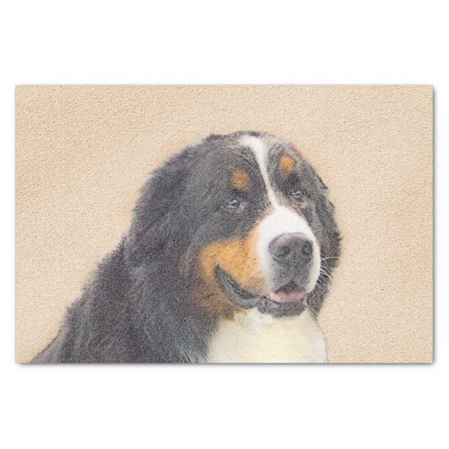 Bernese Mountain Dog Painting _ Original Dog Art Tissue Paper