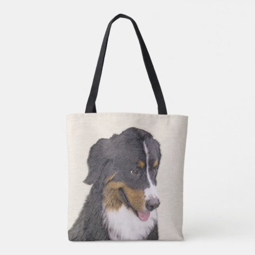 Bernese Mountain Dog Painting _ Original Dog Art Tote Bag