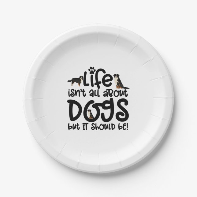 Bernese Mountain Dog Paper Plates (Front)