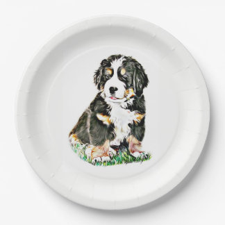 Bernese Mountain Dog Paper Plates